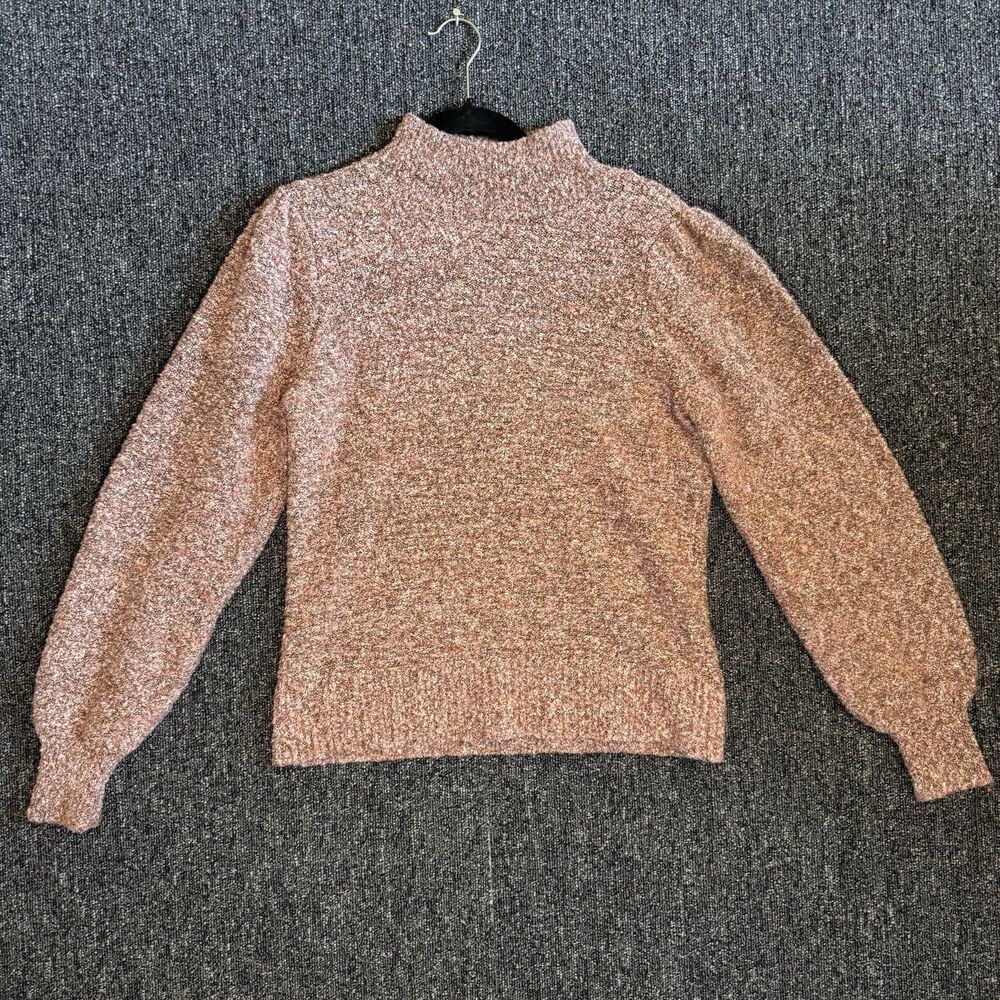 Marled Reunited Clothing Mock Neck Boucle Knit Sweater Women’s Sz Medium